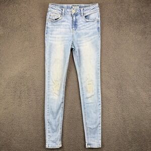 Mudd Girls Size 12 Light Wash Skinny Jeans Stretch Denim DM93D026RW